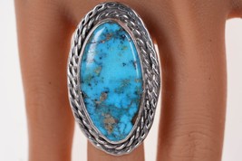 sz8.5 Vintage Navajo Sterling and turquoise ring - £166.18 GBP