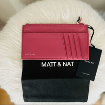 Matt &amp; Nat Loom Vegan Leather Wallet, Clutch. Zip Top, Purple/Pink, Mauve NWT - £36.03 GBP