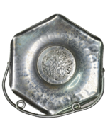 Vintage CROMWELL Hammered Aluminum Serving Tray With Handle Dish Fruits ... - $19.99