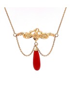 Authenticity Guarantee 
14k Yellow Gold Nouveau Iris Genuine Natural Cor... - €555,02 EUR