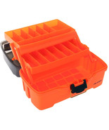 Plano 2-Tray Tackle Box w/Dual Top Access - Smoke &amp; Bright Orange - £23.40 GBP