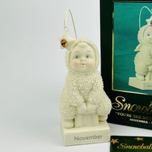 Dept. 56 Snowbabies &quot;You&#39;re The Birthday Star&quot; November Topaz Birth Stone Figure - £15.23 GBP
