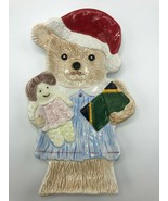 Ceramiche Leonardo Italy 7082 Bear  Santa Hat Doll Serving Dish Christma... - £20.42 GBP