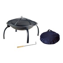 Living Accents SRFP481 Fire Pit 29.5&quot; W Steel Round Wood - £50.01 GBP