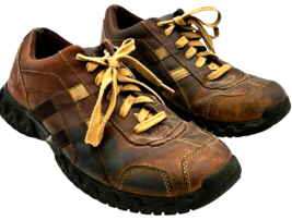gotcha usa/international men&#39;s saturn brown leather lace-up shoes size 10.5 - $277.23 MXN