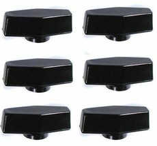 6 Pieces Black Plastic Valve Knob Fits Fits .350” D Us Range 1089100 224015 - £9.77 GBP