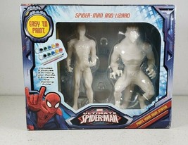 Marvel Ultimate Spider Man & Lizard Easy to Paint Your Own Statues NIB Retired  - $30.24