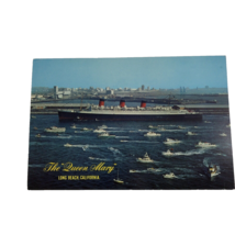 1967 Queen Mary Ship Arrives at Long Beach Last Voyage Dec 9 1967 Big postcard - £5.33 GBP
