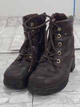 Harley Davidson Motorcycles Ankle Boots Brown Women&#39;s 6 Lace Up Zipper 8... - $951.78 MXN