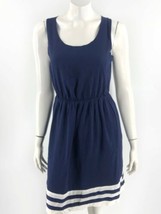 41 Hawthorn Sun Dress Size Medium Navy Blue White Stripe Cutout Back Sleeveless  - £23.39 GBP
