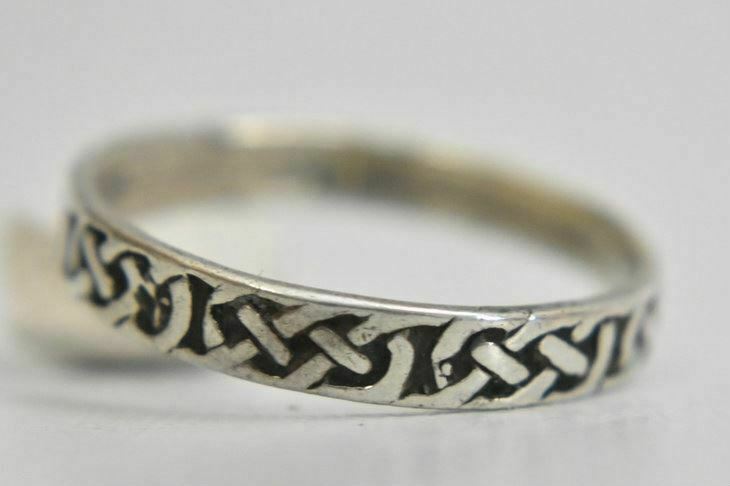 Celtic band slender Irish knot ring sterling silver thumb men women Size 12.75 Item image 2