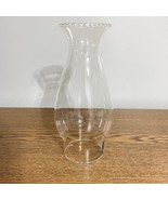 Clear Glass Chimney For Oil Lamp 7.5” High 2.50” Base Fitter &amp; 2 5/8” Cr... - £10.01 GBP