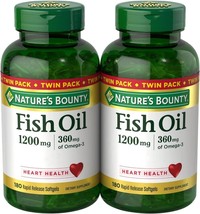 Nature&#39;s Bounty Fish Oil, 1000mg, 300mg of Omega-3 - £66.18 GBP