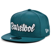 Barstool Sports New Era 9FIFTY Adjustable Green &amp; White Snapback Flat Bi... - £18.63 GBP
