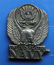 Us Navy Usn Pewter Eagle Lapel Pin Badge 1.1 Inches - £4.42 GBP