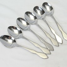  Oneida Twilight 1881 Rogers Oval Soup Spoons 6.875&quot; Lot of 6 - £14.85 GBP
