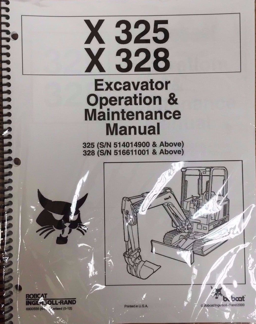 Bobcat X 325, 328 Excavator Operation &amp; Maintenance Manual Owners Part #... - $22.08