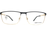 Alberto Romani glasses frames ar 8000 BK black gold square full edge 57-... - $55.51