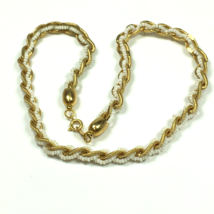 Vintage Trifari Seed Bead twist Rope Necklace 17.5&quot; - $16.00