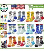 Breathable Non-Slip Toddler Socks, 12 Pairs, for Active Kids 1-7 Years - $30.54 CAD