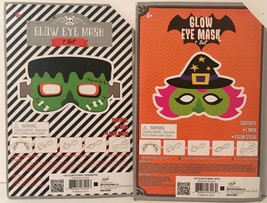 Halloween Glow Eye Mask FRANKENSTEIN OR WITCH - Each Set Includes 4 Glow... - $3.31