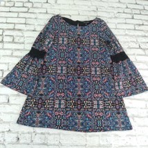 As You Wish Dress Womens Large Black Crochet Lace Long Bell Sleeve Mini Boho - £19.56 GBP