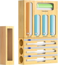 9 IN 1 Plastic Wrap Dispenser with Cutter, Kitchen Organizers and Storage - £23.26 GBP