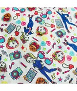 JOJO SIWA Tech Toss Fabric White Background JO JO 2Yx44 Wide 100% Cotton - £5.36 GBP