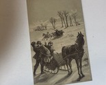 Family Travels Through The Snow Victorian Trade Card  VTC4 - £7.08 GBP