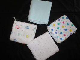 4 New Cotton Flannel Baby Receiving Blankets - 28&quot; X 29&quot; - £6.39 GBP