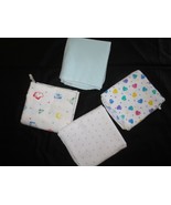 4 New COTTON FLANNEL Baby RECEIVING BLANKETS - 28&quot; x 29&quot; - £6.29 GBP