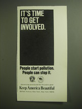 1974 Keep America Beautiful Ad - Its time to get involved - £14.65 GBP