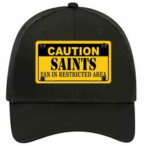 Caution Saints Novelty Black Mesh License Plate Hat - £22.90 GBP