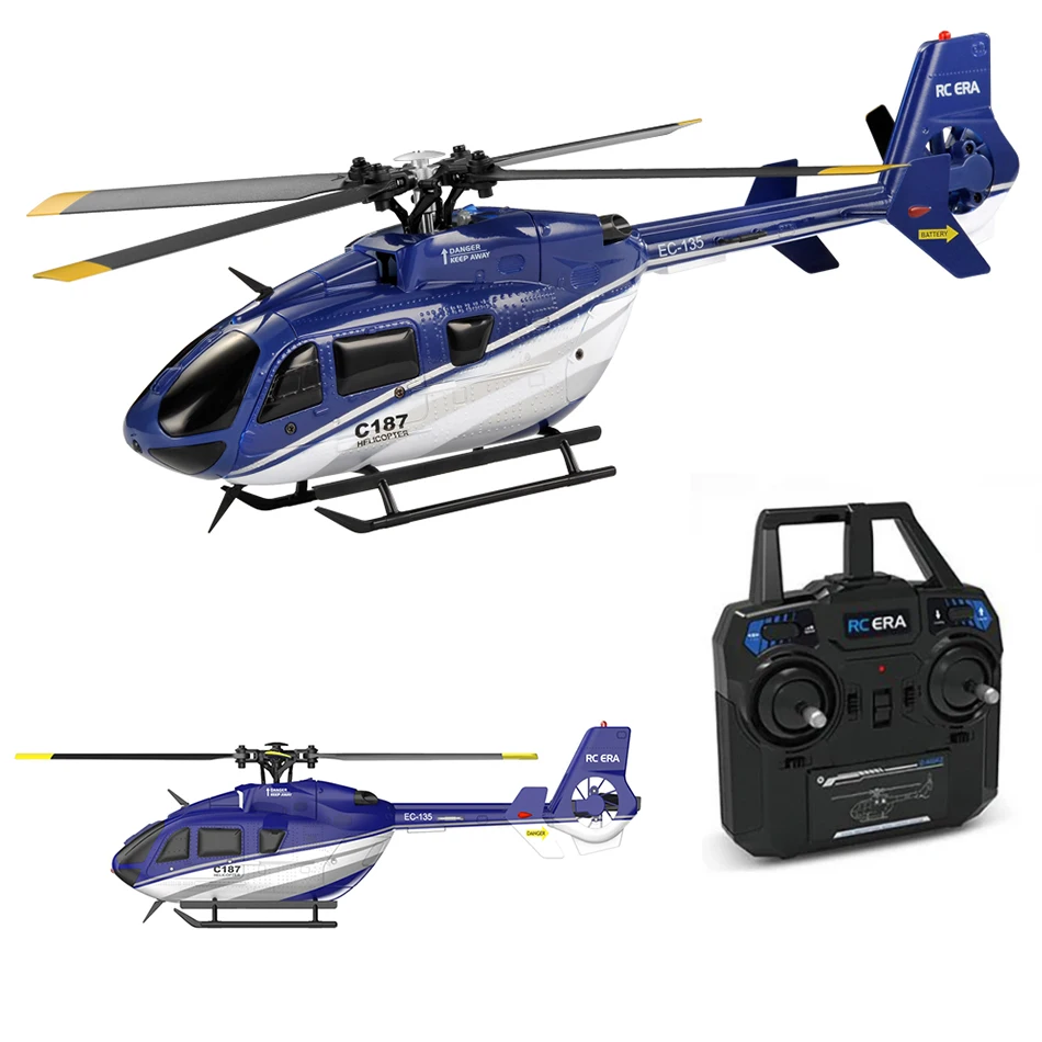 RC ERA C187 Pro EC135 Scaled 1:48 RC Helicopter 4CH 6-Axis Gyro Flybarless Metal - £113.79 GBP