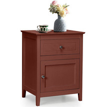 2-Tier Accent Table with Spacious Tabletop-Cherry - Color: Walnut - £70.77 GBP