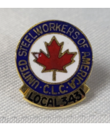 UNITED STEELWORKERS OF AMERICA LOCAL 343 SCREW DOWN LAPEL PIN CANADA CAN... - €21,60 EUR