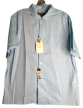 Cremieux Classics Short Sleeve Aqua Blue Button Front Shirt Men&#39;s Size Large - £13.95 GBP