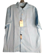Cremieux Classics Short Sleeve Aqua Blue Button Front Shirt Men&#39;s Size L... - £14.01 GBP