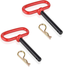 2 Pcs 1/2 Inch Red Handle Hitch Pin Accessories for Tractors,Clevis Pin ... - £13.25 GBP