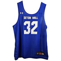 Seton Hall Pirates Womens Basketball Jersey Size Large Blue and White Mesh - $27.73