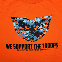 Phantoms Hockey T-shirt Size XL Orange We Support Troops Lehigh Valley Camo Logo - £10.53 GBP