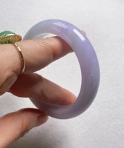 55.6 mm High Grade Natural Lanvender Jadeite Jade Bangle Type A Icy Purple Jade - £538.79 GBP