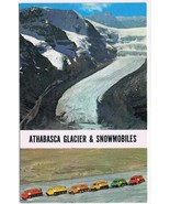 Alberta Postcard Athabasca Glacier &amp; Snowmobiles Columbia Icefield  - $2.96