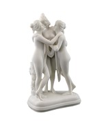 THREE GRACES STATUE 9.5&quot; Daughters of Zeus Greek Myth White Marble Finis... - $49.95