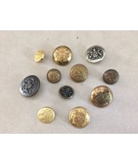 Mixed Lot 11 Vintage Coat of Arms Military Brass Metal Shank Buttons 1.5... - £19.91 GBP
