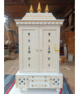 wood temple white + Gold Ambosed painted Beautiful Hanging Lamps  Handcr... - $475.19+