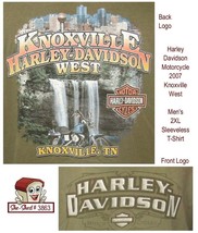 Harley Davidson 2007 Knoxville, TN - Olive Green 2XL Sleeveless T-Shirt - £15.85 GBP