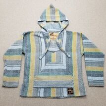 No Bad Days Hoodie Mens Small Stiped Pockets Long Sleeve Pullover - $18.76