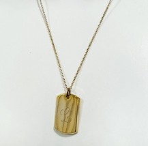 Bloomingdale&#39;s Initial Tag Necklace &quot;L&quot; Dog Tag Style $50 - £5.25 GBP
