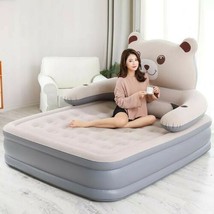 2 Person Bear Thickening Portable Sleeping Inflatable Bed Air Mattress - £237.27 GBP